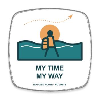 Meine Zeit Mein Weg - Viereckiger Kühlschrankmagnet - Weiß - Vorne