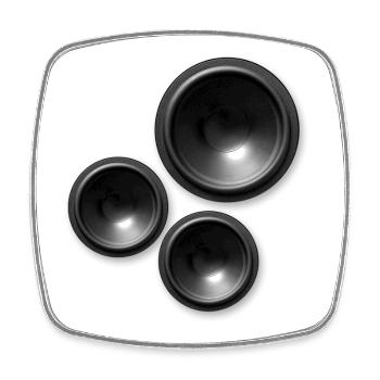 speaker speakers - Square fridge magnet - white - Front