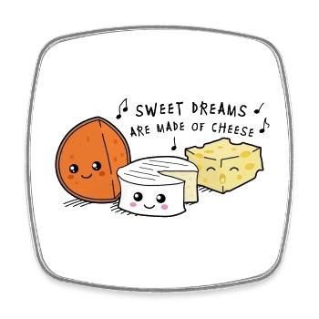 Fromage sweet dreams - Magnet carré - blanc - Devant