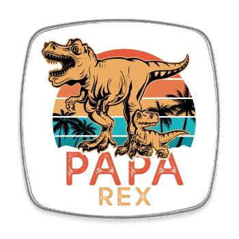 Geschenk dad t rex - Viereckiger Kühlschrankmagnet - Weiß - Vorne