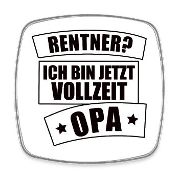 Opa Rentner - Viereckiger Kühlschrankmagnet - Weiß - Vorne
