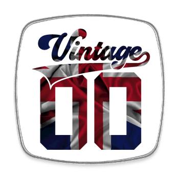 26TH BIRTHDAY UK VINTAGE 2000 - Square fridge magnet - white - Front