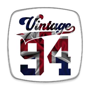 32ND BIRTHDAY UK VINTAGE 1994 - Square fridge magnet - white - Front