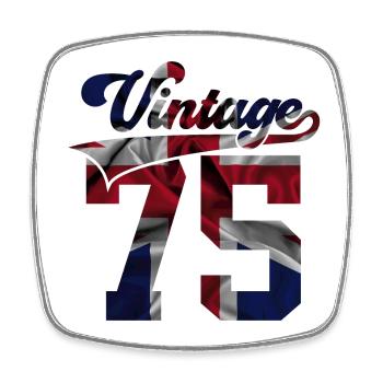 51ST BIRTHDAY UK VINTAGE 1975 - Square fridge magnet - white - Front