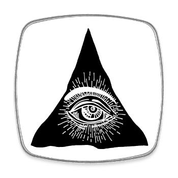 Drittes Auge - Viereckiger Kühlschrankmagnet - Weiß - Vorne