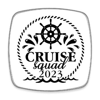 Cruise Squad 2023 Cruising Family Friends Vacation - Square fridge magnet - white - Front