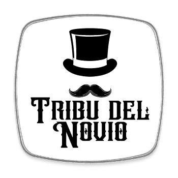 Tribu del Novio Groom's Tribe Wedding Groomsmen - Square fridge magnet - white - Front