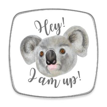 Koala - Viereckiger Kühlschrankmagnet - Weiß - Vorne
