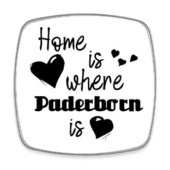 Zuhause in Paderborn - Home is where Paderborn is - Viereckiger Kühlschrankmagnet - Weiß - Vorne