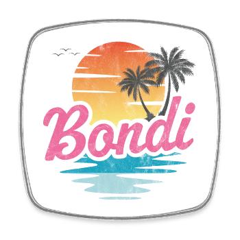 Bondi - Square fridge magnet - white - Front