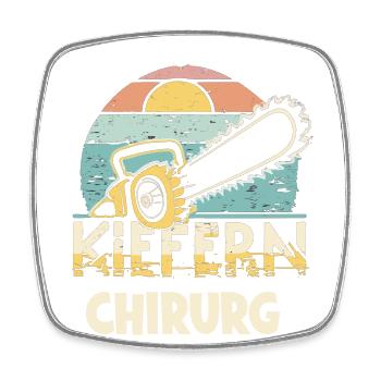 Kiefernchirurg - Viereckiger Kühlschrankmagnet - Weiß - Vorne