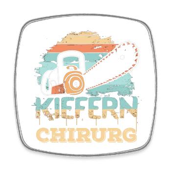 Kiefernchirurg - Viereckiger Kühlschrankmagnet - Weiß - Vorne