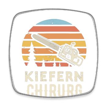 Kiefernchirurg - Viereckiger Kühlschrankmagnet - Weiß - Vorne