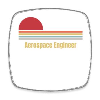 Aero Space Engineer - Viereckiger Kühlschrankmagnet - Weiß - Vorne