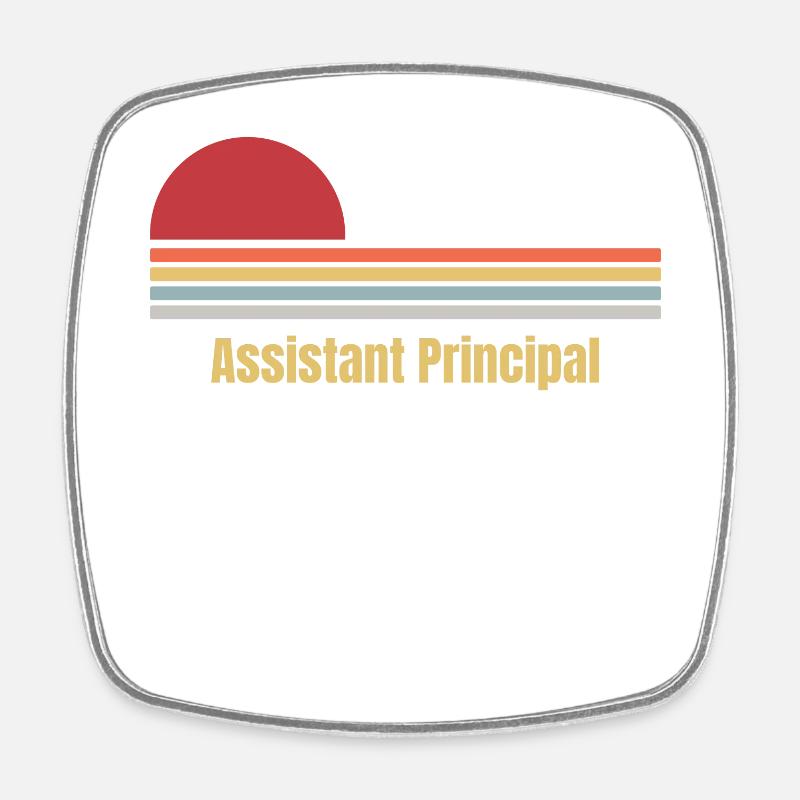Assistant Principal - Square fridge magnet - white