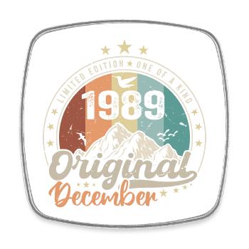 Décembre 1989 Cadeau Anniversaire - Decembre 1989 - Magnet carré - blanc - Devant
