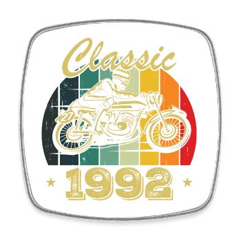 Vintage Classic Birthday Gift Born in 1992 - Square fridge magnet - white - Front