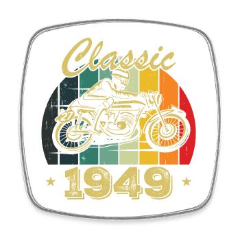 Cadeau D’anniversaire Classique vintage Né en 1949 - Magnet carré - blanc - Devant