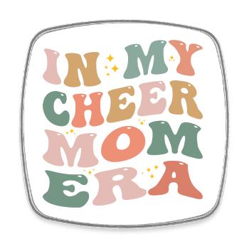 In meiner Cheer-Mom-Ära - Viereckiger Kühlschrankmagnet - Weiß - Vorne