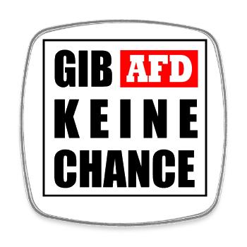 Gib afd keine chance - Viereckiger Kühlschrankmagnet - Weiß - Vorne