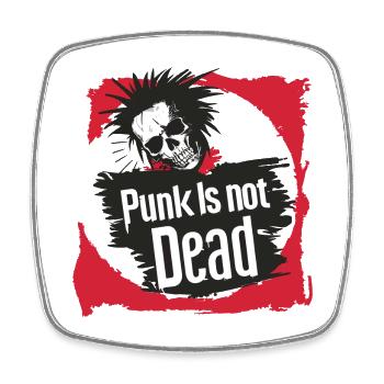 Punk Is Not Dead Punkrock Punker Punkrocker Rock - Viereckiger Kühlschrankmagnet - Weiß - Vorne