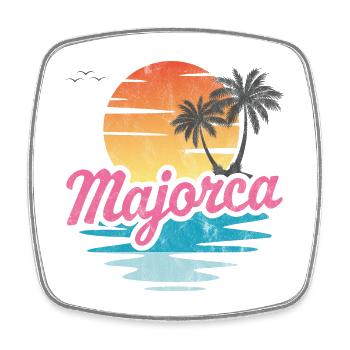 Mallorca - Viereckiger Kühlschrankmagnet - Weiß - Vorne