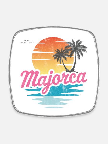 Majorca - Square fridge magnet - white