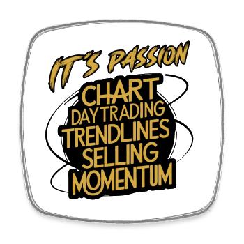 Trading meine Passion cooles Trading Design - Viereckiger Kühlschrankmagnet - Weiß - Vorne