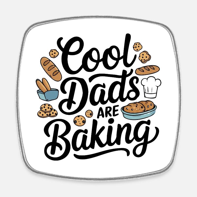 Cuisiner des papas cool - Magnet carré - blanc