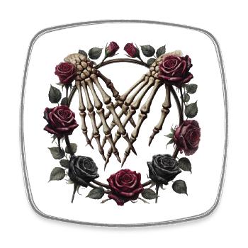 Romance sombre | Esthétique gothique - Magnet carré - blanc - Devant