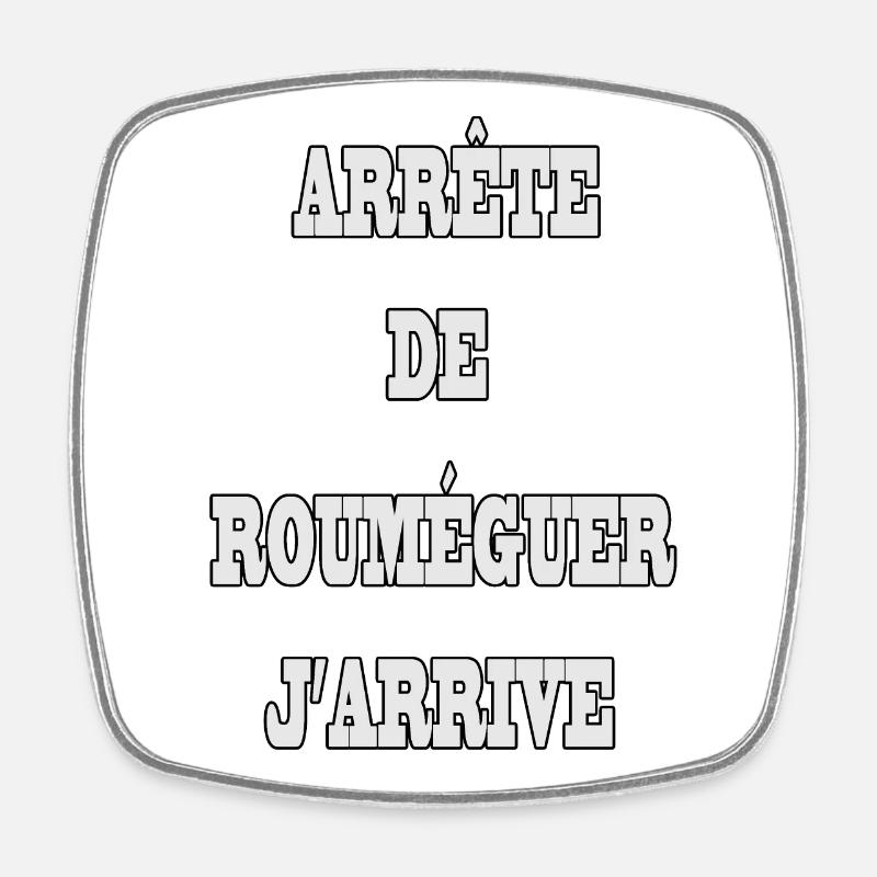 Expression Française rouméguer - Magnet carré - blanc