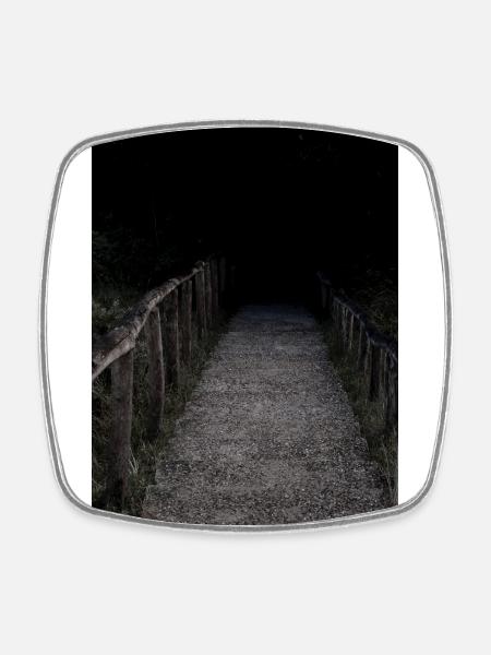 Stairs into darkness - Viereckiger Kühlschrankmagnet - Weiß