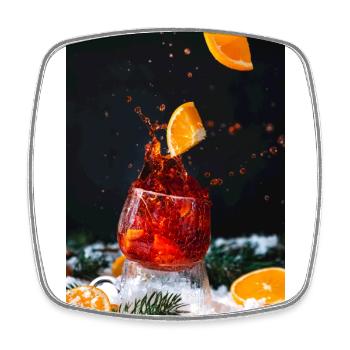 Punch aux oranges - Magnet carré - blanc - Devant