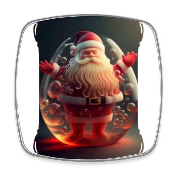 Weihnachtsmann-Gelee - Viereckiger Kühlschrankmagnet - Weiß - Vorne