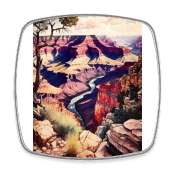 Grand Canyon - Square fridge magnet - white - Front