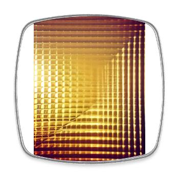 Gold Muster - Viereckiger Kühlschrankmagnet - Weiß - Vorne