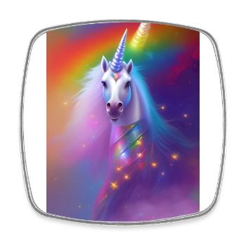 Unicorn - Square fridge magnet - white - Front