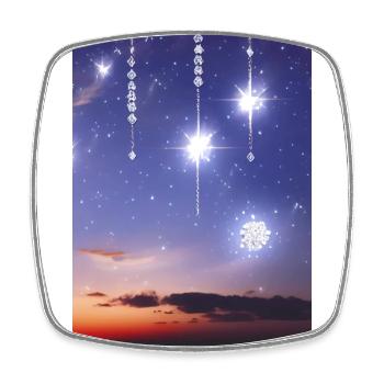 Sternenhimmel - Viereckiger Kühlschrankmagnet - Weiß - Vorne