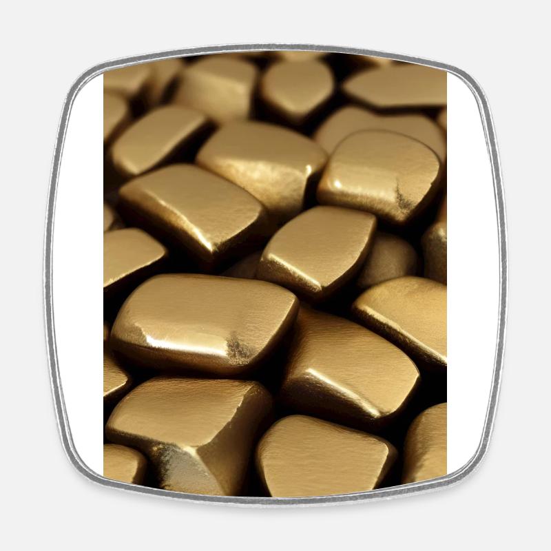 Or - Magnet carré - blanc