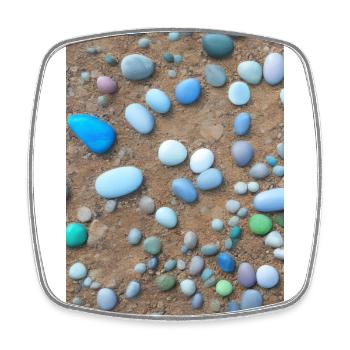 Beach - Square fridge magnet - white - Front