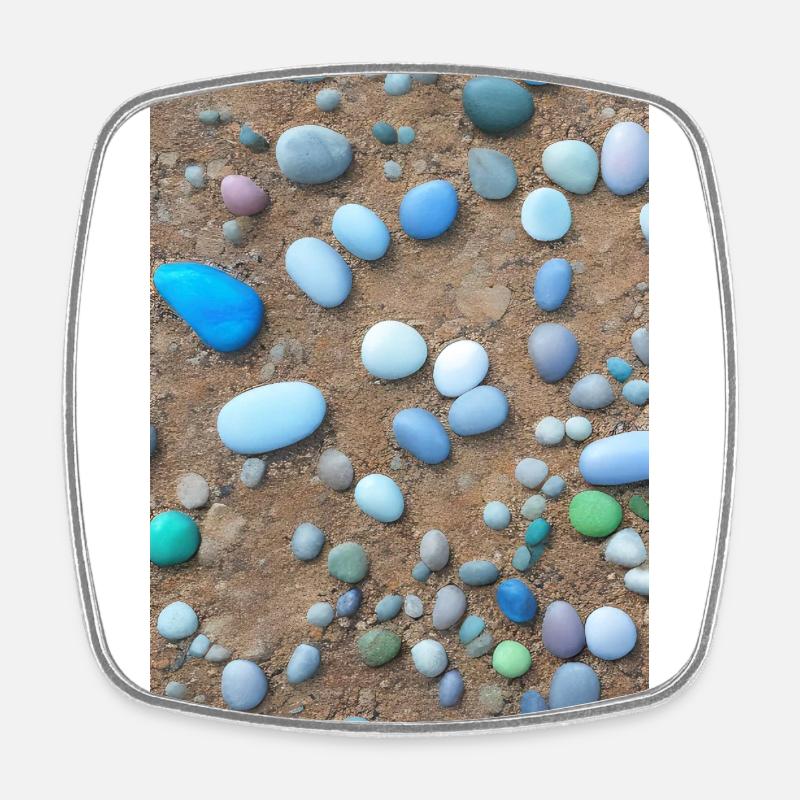 Beach - Square fridge magnet - white