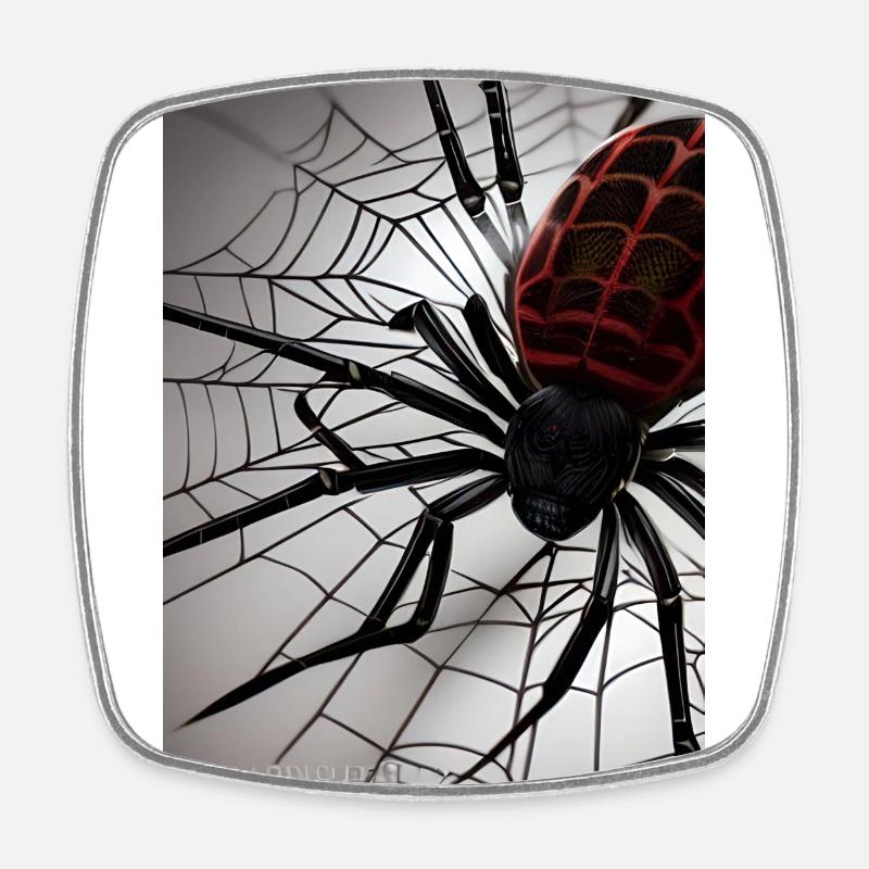 Spider - Square fridge magnet - white