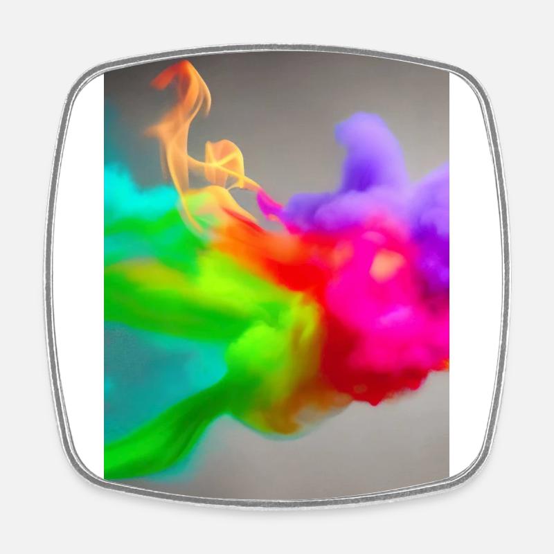 Rainbow - Square fridge magnet - white