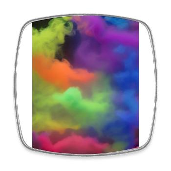 Colorful - Square fridge magnet - white - Front
