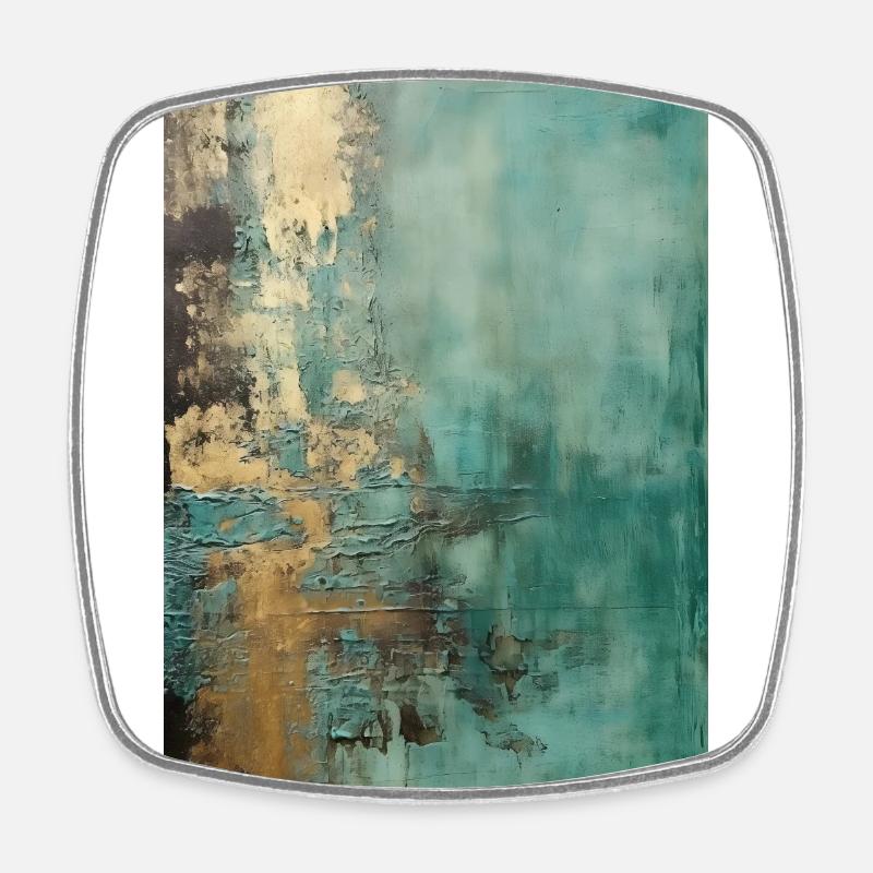 Marble Natural Stone Texture - Square fridge magnet - white