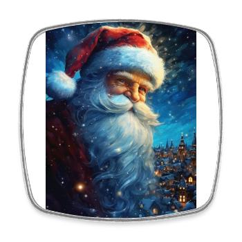 Weihnachtsmann - Viereckiger Kühlschrankmagnet - Weiß - Vorne