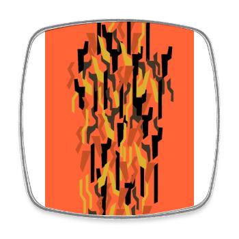 Camouflage Kunst - Viereckiger Kühlschrankmagnet - Weiß - Vorne