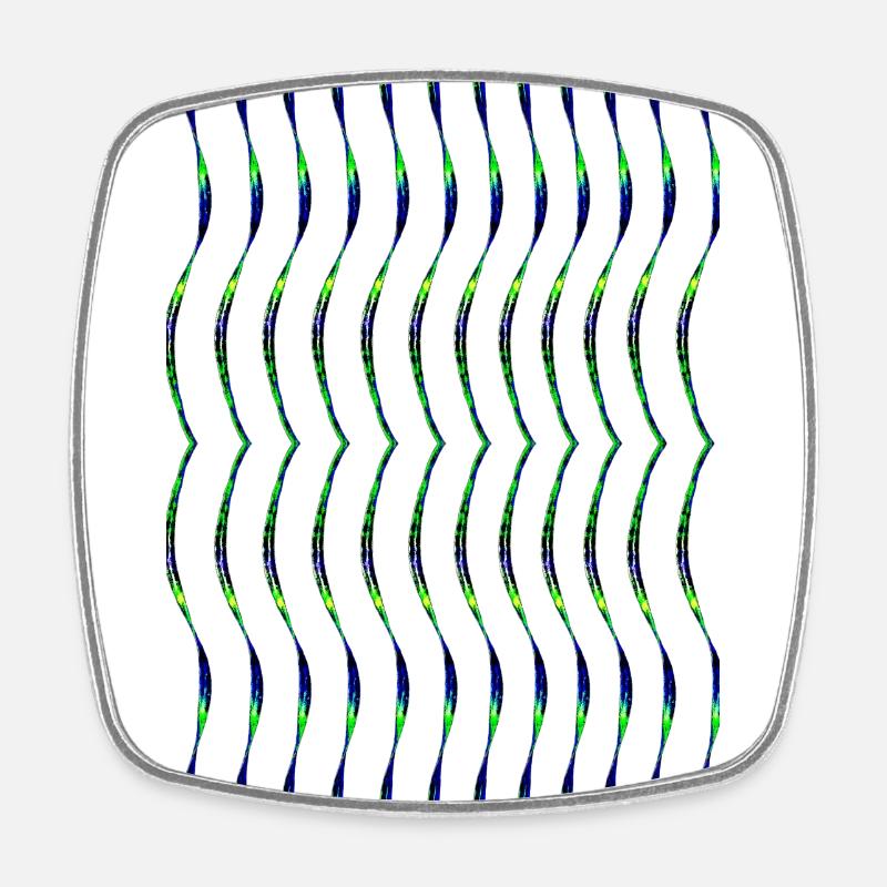 zigzag - Square fridge magnet - white