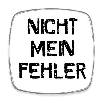 Unschuldig Unschuldslamm Nicht mein Fehler Ausrede - Viereckiger Kühlschrankmagnet - Weiß - Vorne