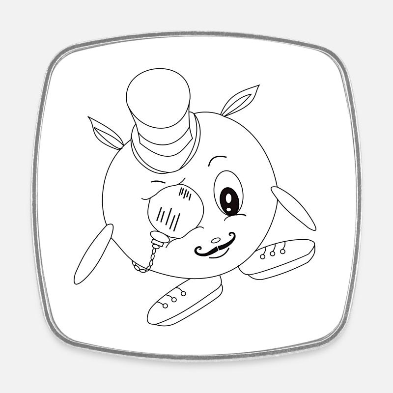 Uncle Louis - Square fridge magnet - white